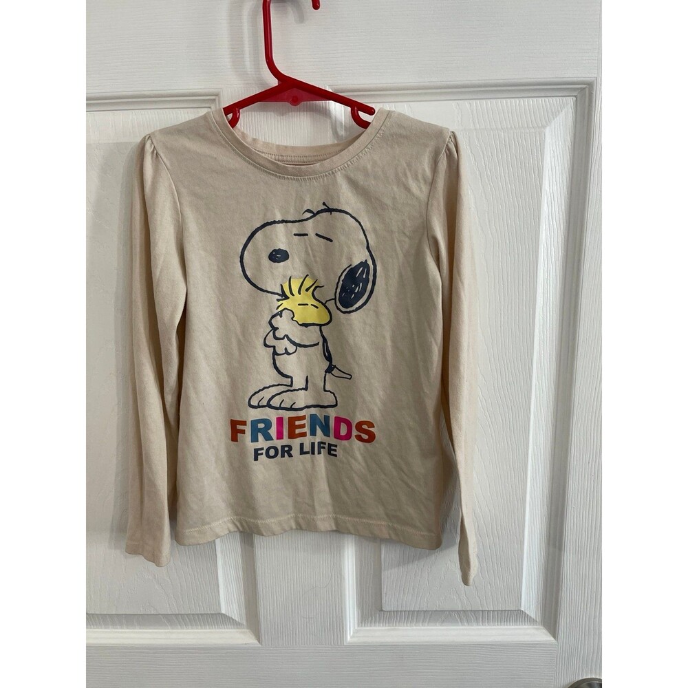 365 Kids + Peanuts Long Sleeve Snoopy & Woodstock Shirt Size 6